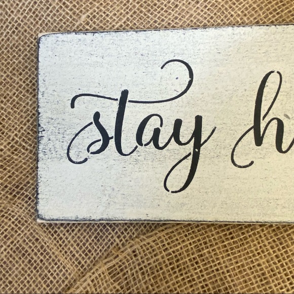 Rustic Stay Humble and Kind Shabby Chic Wooden Sign - Picture 4 of 9